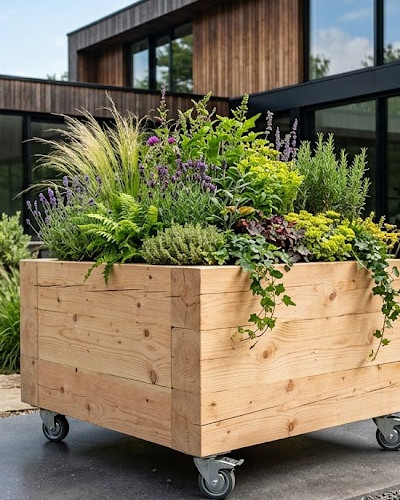 Jardinière carré en bois, Arcachon - 33