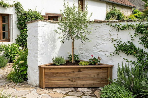 Jardinière d'angle et jardinière triangulaire